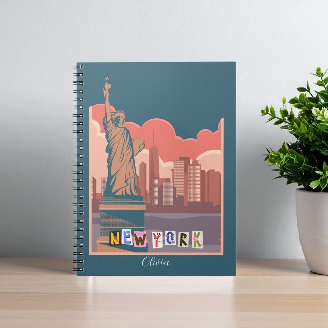 Artistic New York Skyline Notebook – Personalized  (Creator Uploaded)