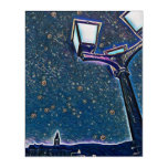 Artistic Night City Lights Oil Painting Acrylic Print at Zazzle