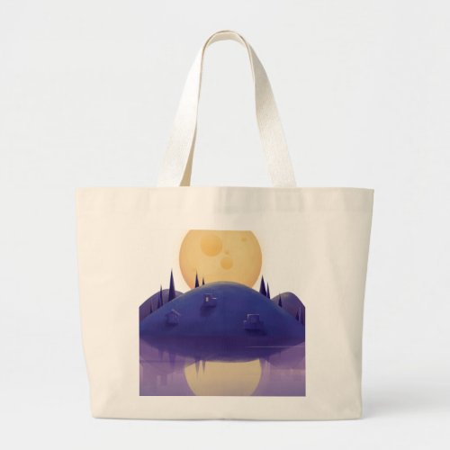 Artistic Nightscape Illustration Tote