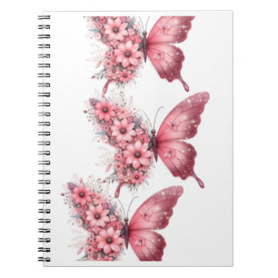 Artistic Notebook Pink Butterflies – Flo Cover