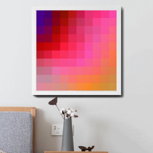 Artistic Ombre Design Framed Art