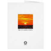 Artistic Orange Aegean Sunset Akyaka Cards (Back)