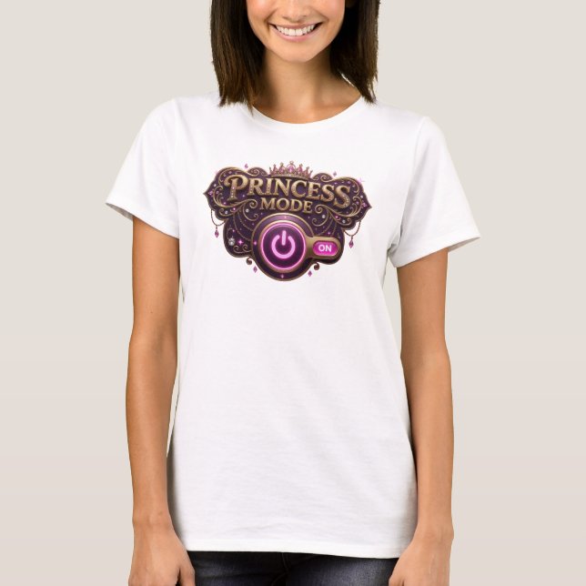 Artistic Orange PRINCESS MODE Statement Tee (Front)