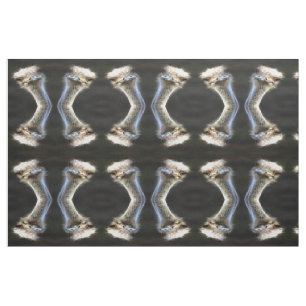 Artistic Ostrich Portrait With Goofy Expression Fabric