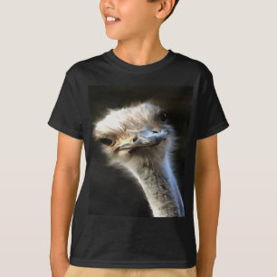 Artistic Ostrich Portrait With Goofy Expression T-Shirt