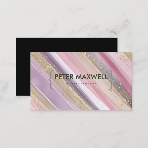 Artistic Paint  Gold Flakes Business Card