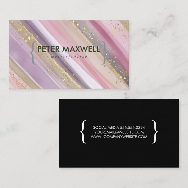 Artistic Paint | Gold Flakes Business Card (Front/Back)