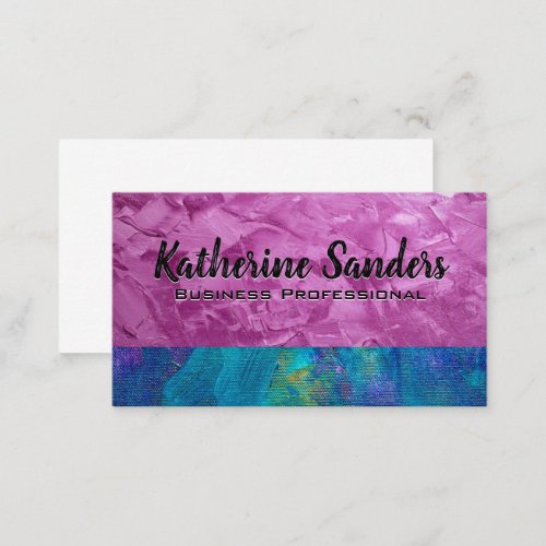 Artistic Paint Stroke Background Business Card