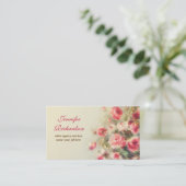 artistic painted flowers business cards (Standing Front)