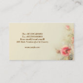 artistic painted flowers business cards (Back)