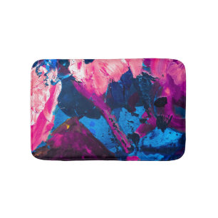 Artistic painted texture, modern decor. bath mat