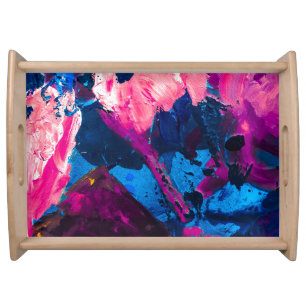 Artistic painted texture, modern decor. serving tray