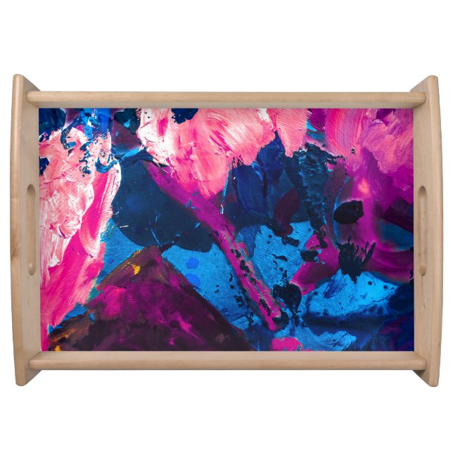 Artistic painted texture, modern decor. serving tray (Front)