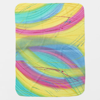 Artistic Painterly Pastels Abstract Baby Blankets