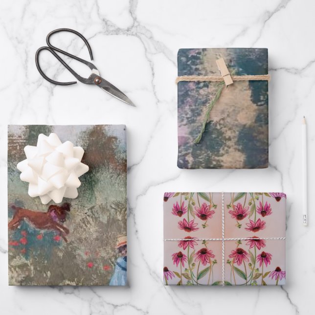artistic paintings wrapping paper sheets (Front)