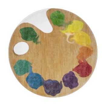 Artistic Palette Color Wheel Cutting Board by Ink_Ribbon at Zazzle