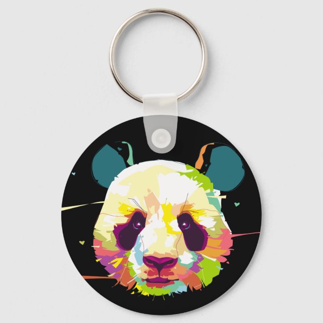 Artistic Panda Keychain (Front)
