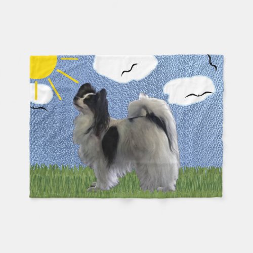 Artistic Papillon Fleece Blanket