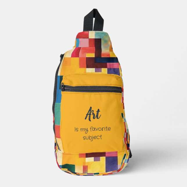 Artistic Pattern Art Is My Favorite Subject Sling Bag (Front)