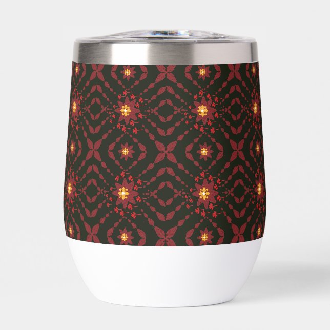 Artistic Pattern Coffee Mug – Stylish Kitchenware  Thermal Wine Tumbler (Front)