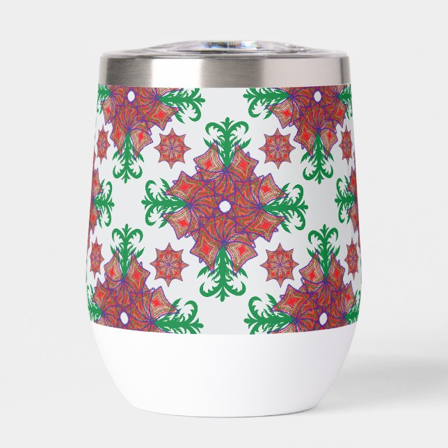 Artistic Pattern Coffee Mug – Stylish Kitchenware  Thermal Wine Tumbler (Front)