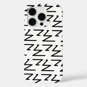 Artistic Pattern Design in Black and White iPhone 16 Pro Case