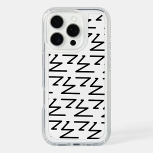 Artistic Pattern Design in Black and White iPhone 16 Pro Case