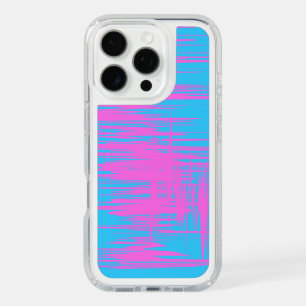 Artistic Pattern Design in Pink and Blue iPhone 16 Pro Case