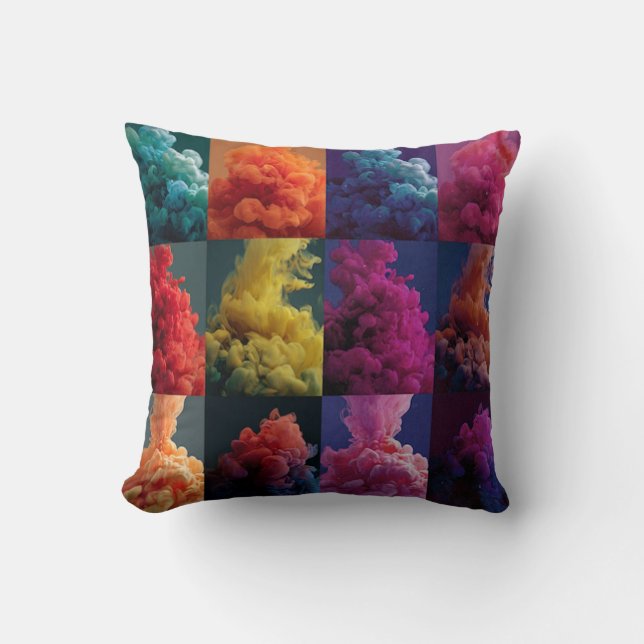 artistic pattern throw pillow (Front)