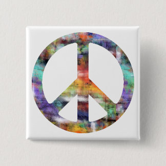 Artistic Peace Sign Button