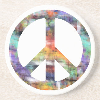 Artistic Peace Sign Drink Coaster