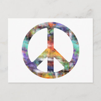 Artistic Peace Sign Postcard