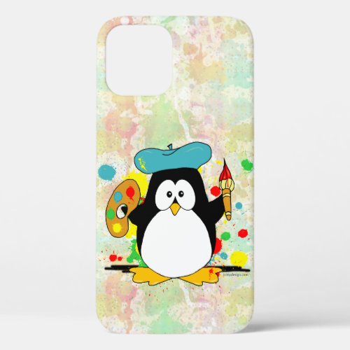 Artistic Penguin iPhone 12 Case