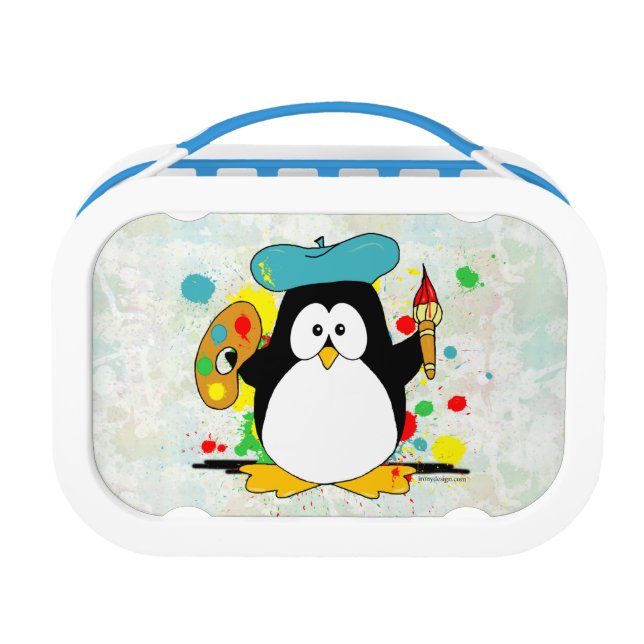 Artistic Penguin Lunch Box (Front)