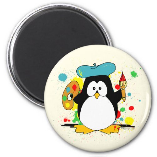 Artistic Penguin Magnet