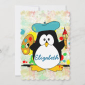 Artistic Penguin Painter Personalize (Front)