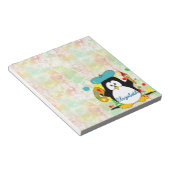 Artistic Penguin Painter Personalize Notepad (Angled)