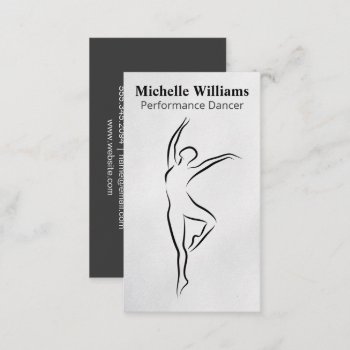 Artistic Performance Dancing Logo Business Card by lovely_businesscards at Zazzle