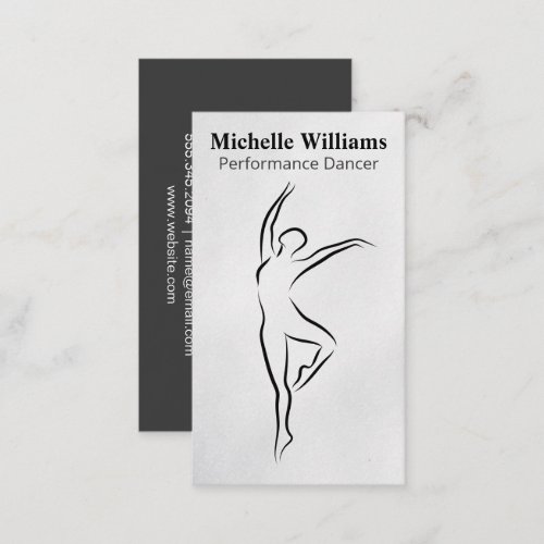 Artistic Performance Dancing Logo Business Card
