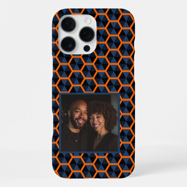 Artistic Personal Gifts Hexagon Pattern  Iphone Case (Back)