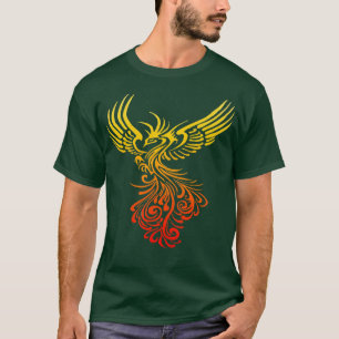 Artistic Phoenix Yellow Orange Color Blend T-Shirt