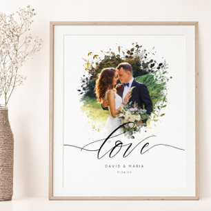 Artistic Photo Overlay Border Love Couple Poster