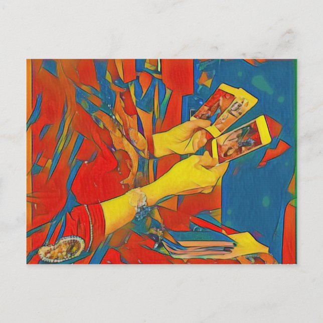 Artistic Physic Tarot Reading Postcard (Front)