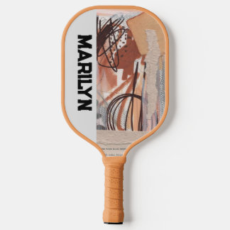 Artistic Pickleball Paddle with Vintage-Inspired