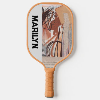 Artistic Pickleball Paddle with Vintage-Inspired