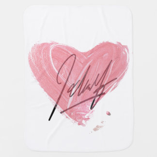 Artistic Pink Heart Baby Throw Baby Blanket
