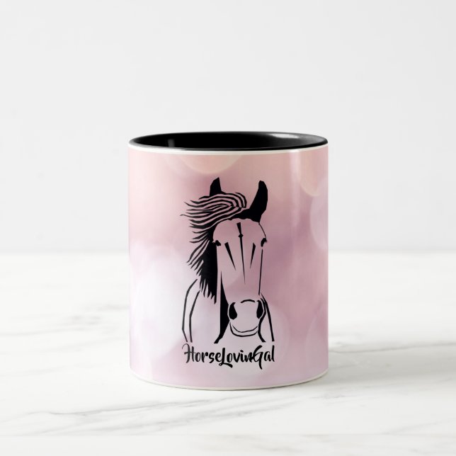 Artistic Pink Horse Lovin' Gal Mug (Center)