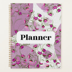 Artistic Pink & Purple Floral Garden Aesthetic Planner