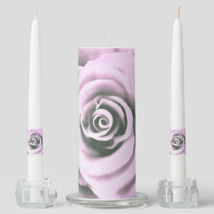 Artistic Pink Rose rb Unity Candle Set