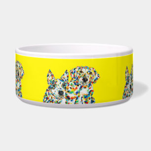 Artistic Plott Hound & Australian Shepherd Bowl